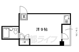 エスポワール ワンルームの間取図画像