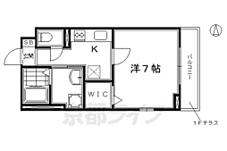 ポルトボヌール 1Kの間取図画像