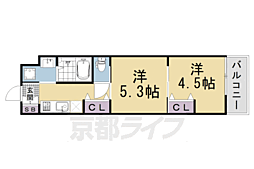 ARCOBALENO KYOTO NISHIKYOGOKU 2Kの間取図画像