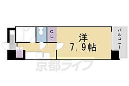 プラネシア星の子京都御所 1Kの間取図画像