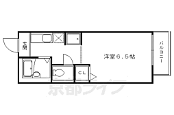 プリムヴェール 1Kの間取図画像