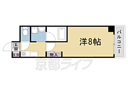 グレイス西京極 1Kの間取図画像