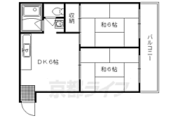 タナカビル 2DKの間取図画像