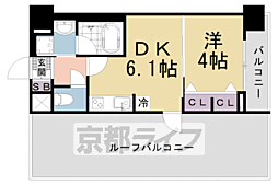 ベラジオ雅び烏丸十条2 1DKの間取図画像