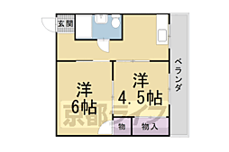 花柳ビル 2Kの間取図画像