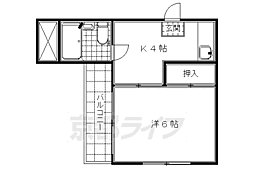 ピエール大宮 1Kの間取図画像