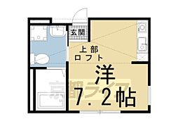 NEST冷泉町 ワンルームの間取図画像