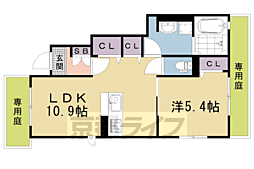 プレジール嵯峨野 1階/-