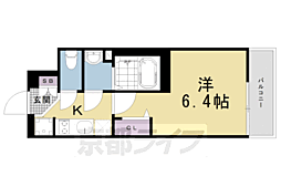 ファステート京都ステーションウォズ 1Kの間取図画像