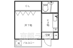 サンシン 1Kの間取図画像