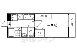 アンシエント1001 1Kの間取図画像