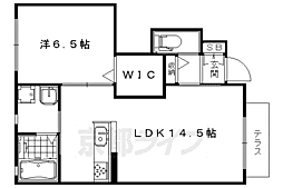 ルーチェ太秦 1LDKの間取図画像
