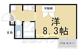 黒門京邑館 1Kの間取図画像
