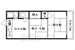 コーポ光 2DKの間取図画像