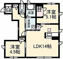 フルリール  ｜ 岡山県倉敷市四十瀬（賃貸アパート2LDK・1階・57.84㎡） その2