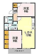 コスメティックスオオフク　Ｄ棟 201 ｜ 岡山県岡山市南区大福623-2（賃貸アパート2LDK・2階・53.68㎡） その2