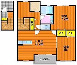 メリーコートD棟 203 ｜ 岡山県倉敷市児島元浜町793-1（賃貸アパート2LDK・2階・67.00㎡） その2