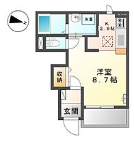 岡山県岡山市北区辰巳（賃貸アパート1R・1階・30.75㎡） その2