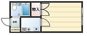 岡山県岡山市北区京山1丁目（賃貸アパート1K・1階・17.00㎡） その2