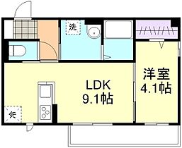 岡山県倉敷市四十瀬558（賃貸アパート1LDK・3階・33.52㎡） その2