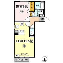 岡山県倉敷市西中新田381-6（賃貸アパート1LDK・1階・43.74㎡） その2