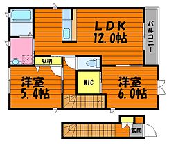 岡山県倉敷市平田243-2（賃貸アパート2LDK・2階・61.63㎡） その2