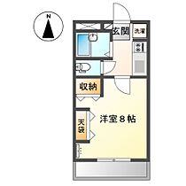 岡山県岡山市北区下中野（賃貸アパート1K・1階・22.44㎡） その2