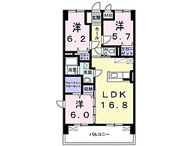 岡山県倉敷市阿知1丁目3-6（賃貸マンション3LDK・7階・79.49㎡） その2