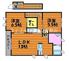 岡山県倉敷市中島（賃貸アパート2LDK・2階・65.66㎡） その2