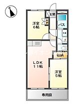 岡山県倉敷市西阿知町西原（賃貸アパート2LDK・1階・46.00㎡） その2