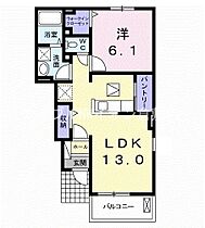 岡山県倉敷市中島（賃貸アパート1LDK・1階・45.77㎡） その2