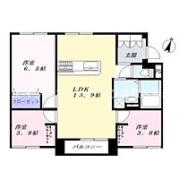 岡山県倉敷市玉島黒崎新町2-7（賃貸マンション3LDK・1階・59.88㎡） その2