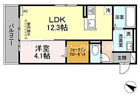 岡山県倉敷市白楽町427-5（賃貸アパート1LDK・3階・41.86㎡） その2