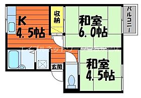 岡山県倉敷市中島1725-1（賃貸アパート2K・2階・32.53㎡） その2