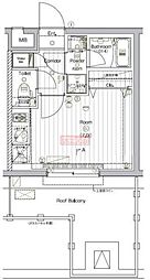 THEPREMIUMCUBEGOSAKI ワンルームの間取図画像