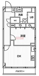 ガーデンテラス南麻布 1LDKの間取図画像
