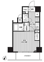 カスタリア初台 1Kの間取図画像