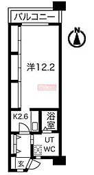 シティコート目黒3号棟 1Kの間取図画像