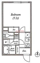 LEGALAND西小山 1Kの間取図画像