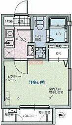 ルクール氷川台 1Kの間取図画像