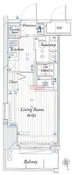 THEパームス東武練馬 1Kの間取図画像