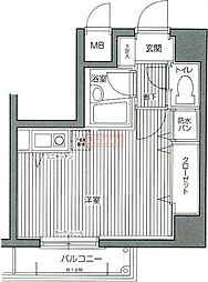 ガラ・ステージ目白台 ワンルームの間取図画像