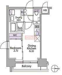 IPSE目黒駒場 1DKの間取図画像