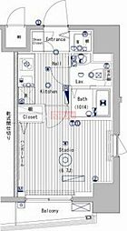 ガーラ・グランディ北池袋 1Kの間取図画像