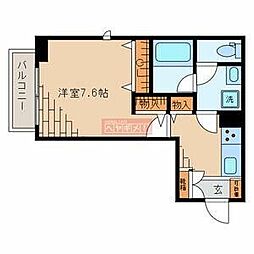 SKYGRANDE 1Kの間取図画像