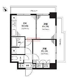藤和シティコープ新大塚2 2DKの間取図画像