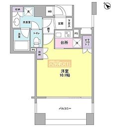 アルス恵比寿メイクス 1Kの間取図画像