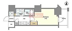 REX白金 1Kの間取図画像