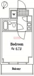 ストークプラザ武蔵小山 1Kの間取図画像