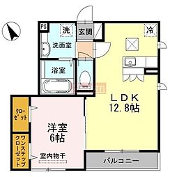 LaEst 1LDKの間取図画像